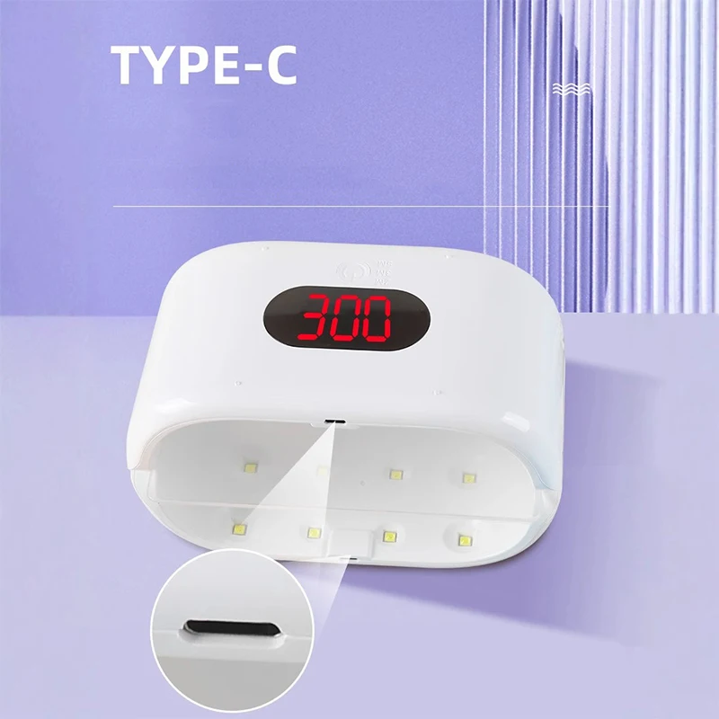 พิเศษสําหรับการบ่มเล็บหนา 36W UV LED Lamp เครื่องเป่าเล็บพร้อมสายเคเบิล Type-c โคมไฟเล็บมืออาชีพ