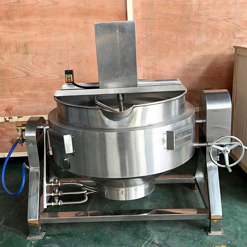 

Gas Steam Heating Jacketed Kettle for Sticky Products Jacketed Kettle Cooker Candy Stirring Pot