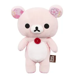 Cute Rilakkuma Pink Sakura Series Korilakkuma Bear With Cherry Blossoms Plush Stuffed Baby Kids Toy Doll Girls Gifts 20cm