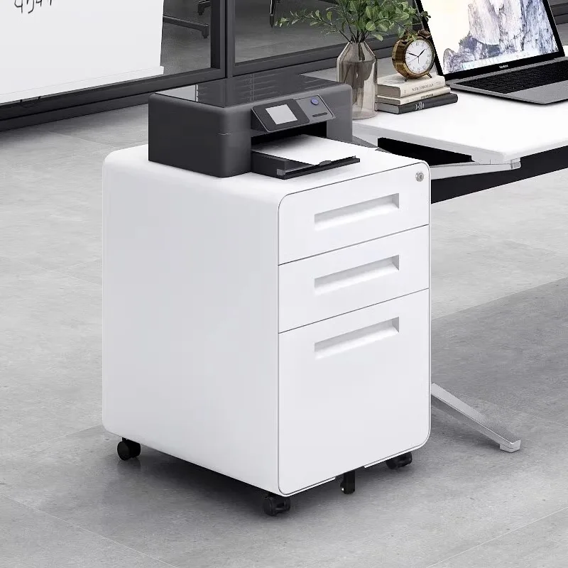 Gabinete de archivos debajo del escritorio para oficina, casillero bloqueado, información de hierro, cajón corto pequeño