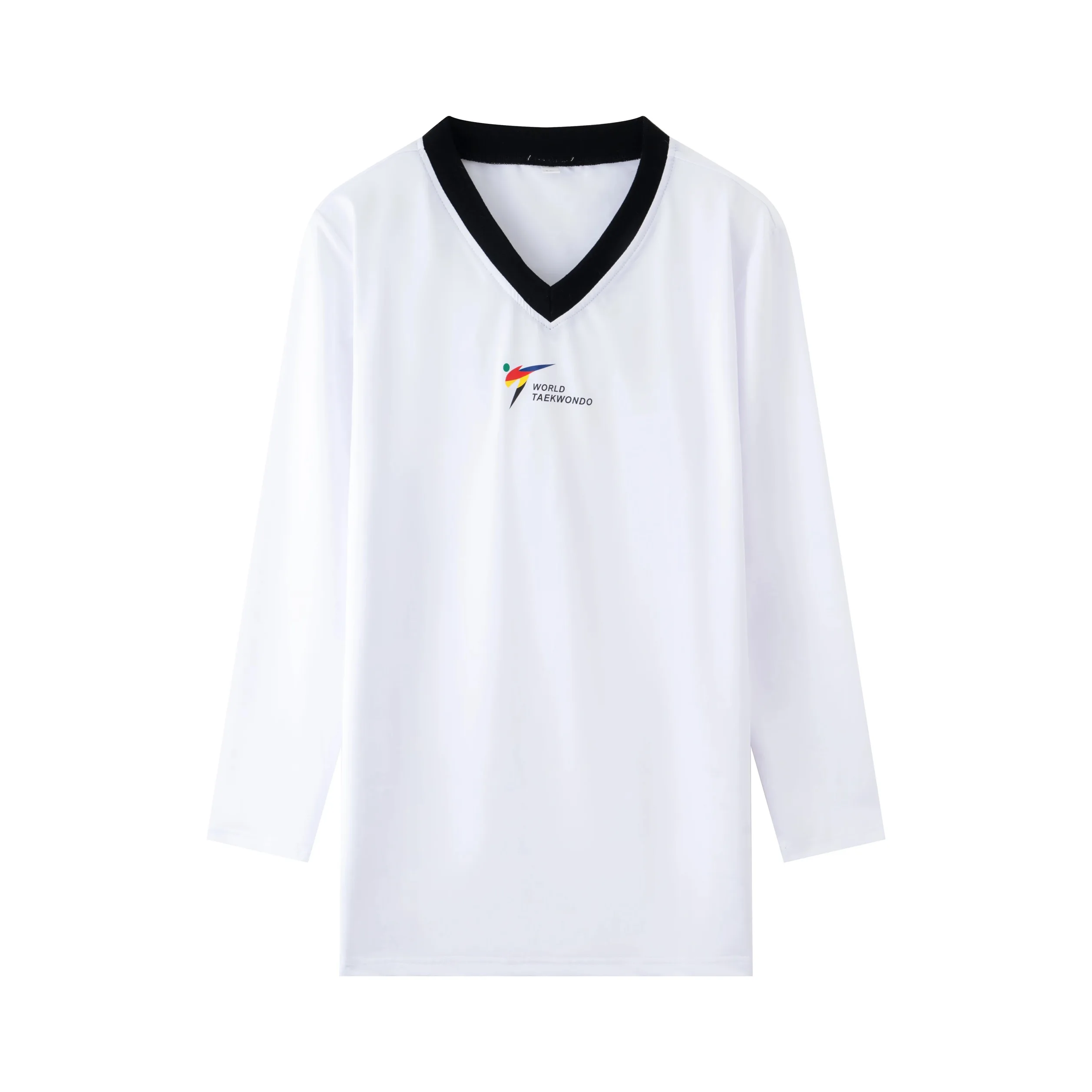 2026 New WTF Taekwondo Uniform for Kids Adult White Black Collar Dobok Stretchable Fabric Quick-dry Customizable Print Name Flag - view 5