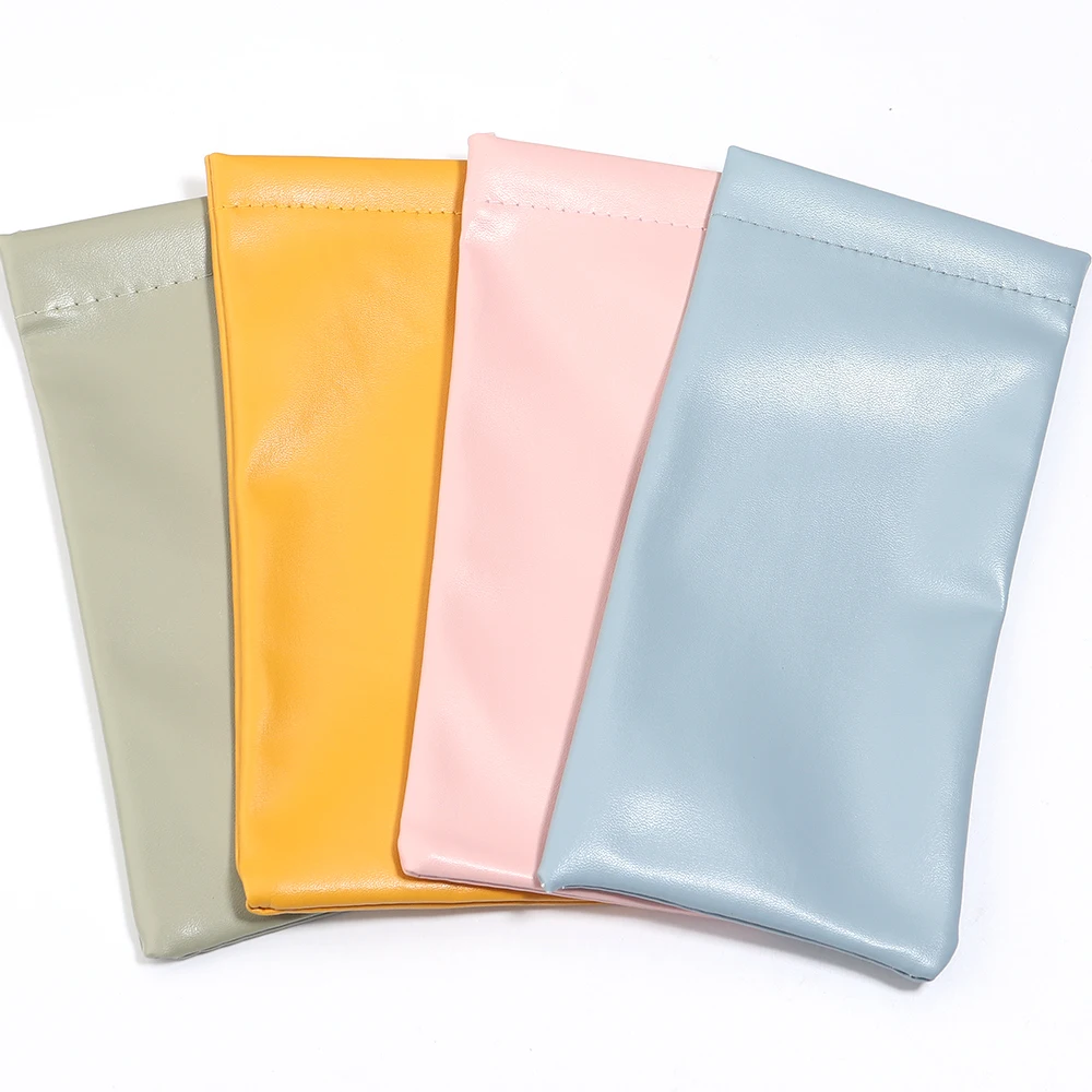5pcs Automatic Closed Sunglasses Case PU Leather Glasses Storage Bag Waterproof Glasses Protective Cover Eyewear Storage Bag
