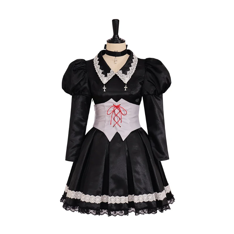 Tsukiyomi Utau Cosplay Costumes Black Dress Anime Shugo Chara Role Play Uniform Halloween Party Dressing For Women