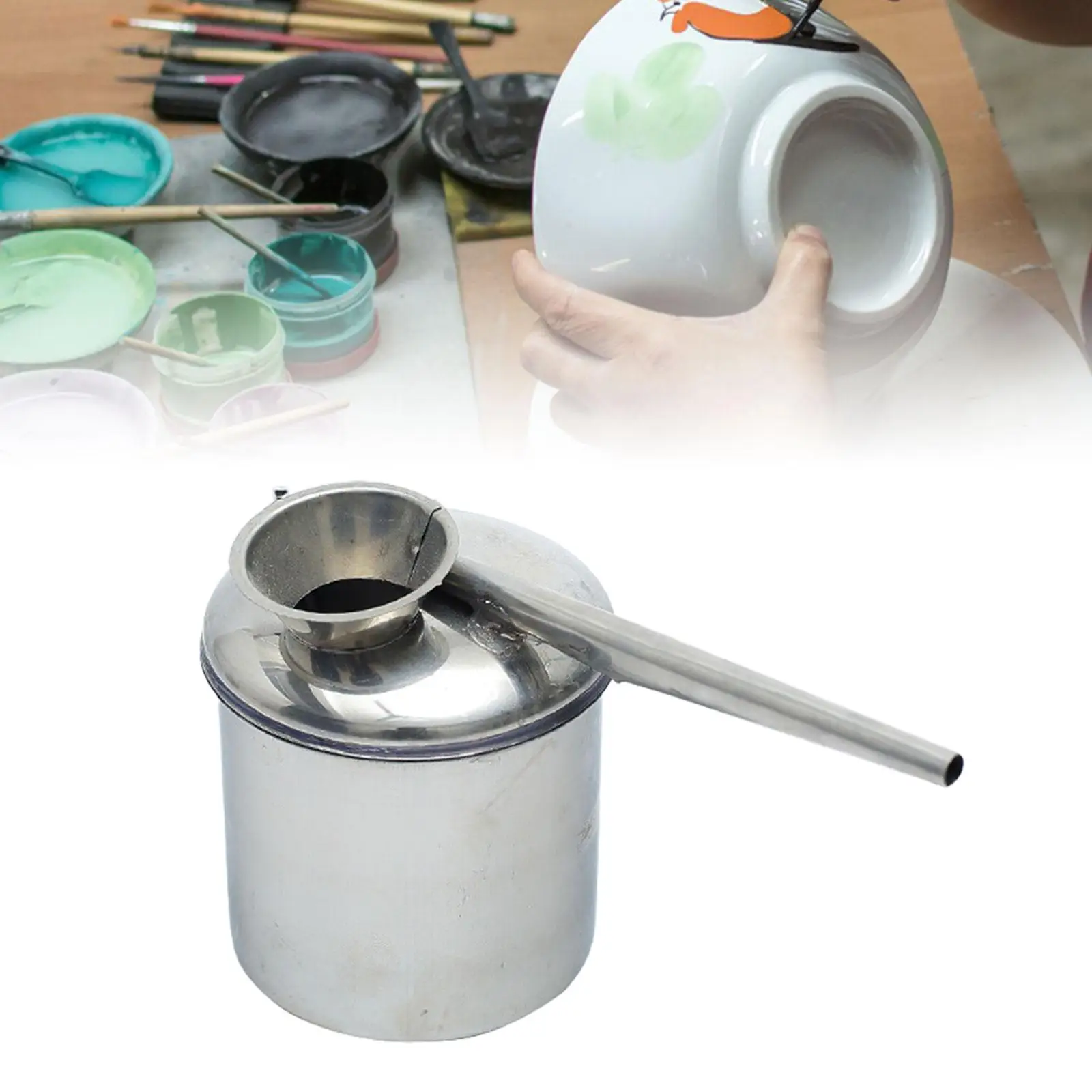 

Blow Glaze Sprayer for Pottery Painting Sprayer, Practical Glazing Tool, Metal Spraying Pot, Spray Can, Glaze Blowing Pot