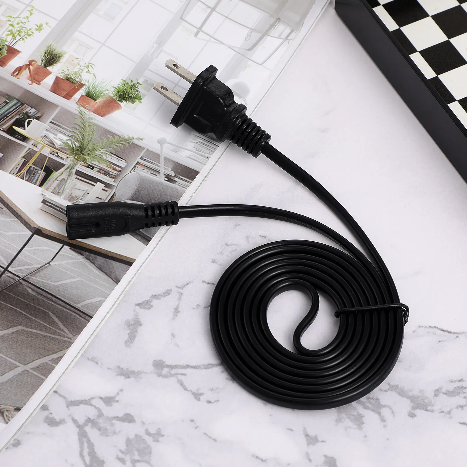 10Pcs 2-Wire Power Cord Replacement Ac Cable for TV Lamp Appliance Power Supply Line Cable Extension Cords
