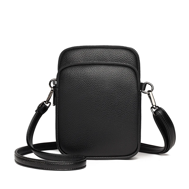 100% Genuine cowhide Women\'s Leather Mobile Phone Bag Crossbody Bags For Women Bag Designer Crossbody Bag New Messenger Bags Sac