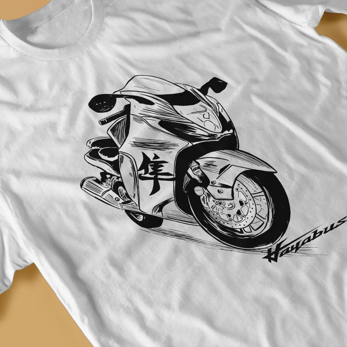 Men T-Shirt Motorbike Hayabusa Vintage 100% Cotton Tees Short Sleeve Hayabusa T Shirts Crewneck Tops Birthday Gift