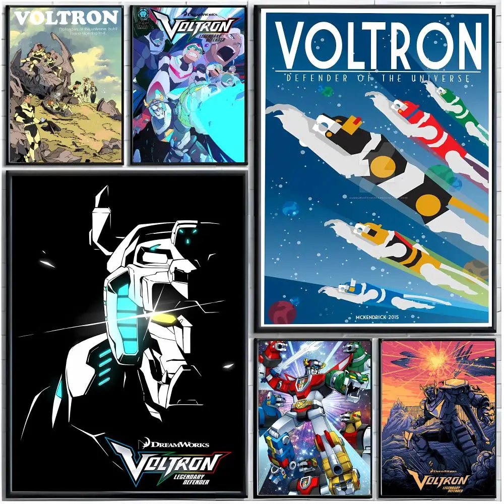 Space Mecha Classic V-Voltron Poster Modern Wall Art Home Decor Living Room Decorative Print Unframed