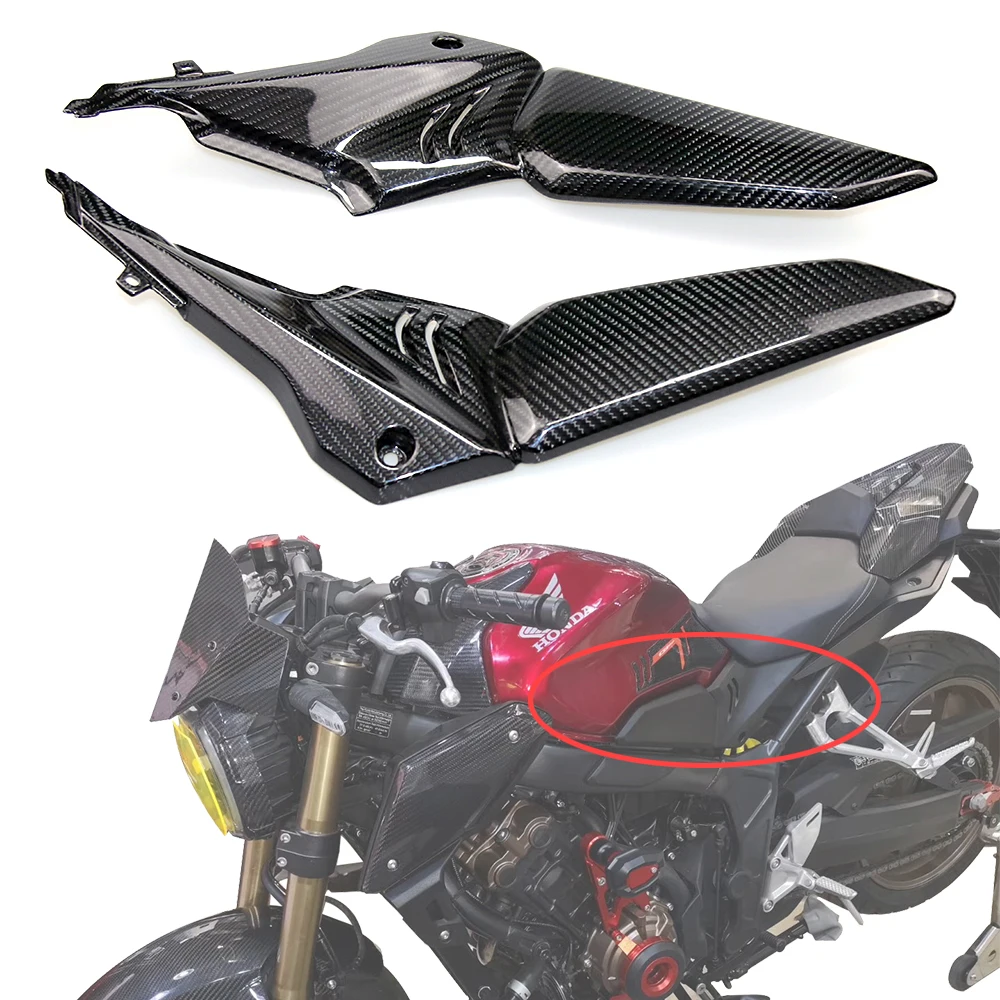 For Honda CB650R CBR650R Motorcycle Modified 3K Carbon Fiber Waist Side Panel Decorative Modification Cover 2019 +