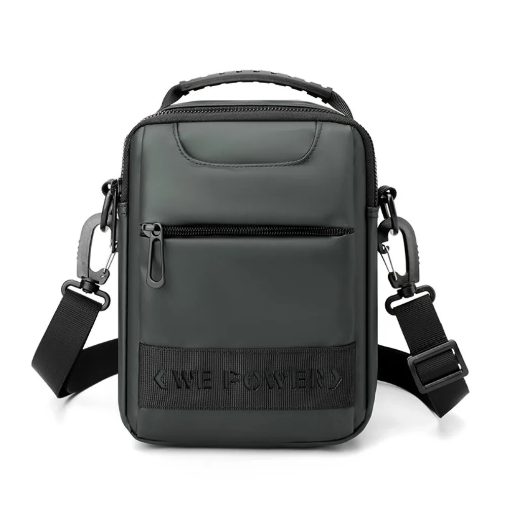

Casual Men Crossbody Bag Large Capacity Nylon Wearable Belt Hanging Bag Multi-Pockets Multi-functional Small Shoulder Bag Travel