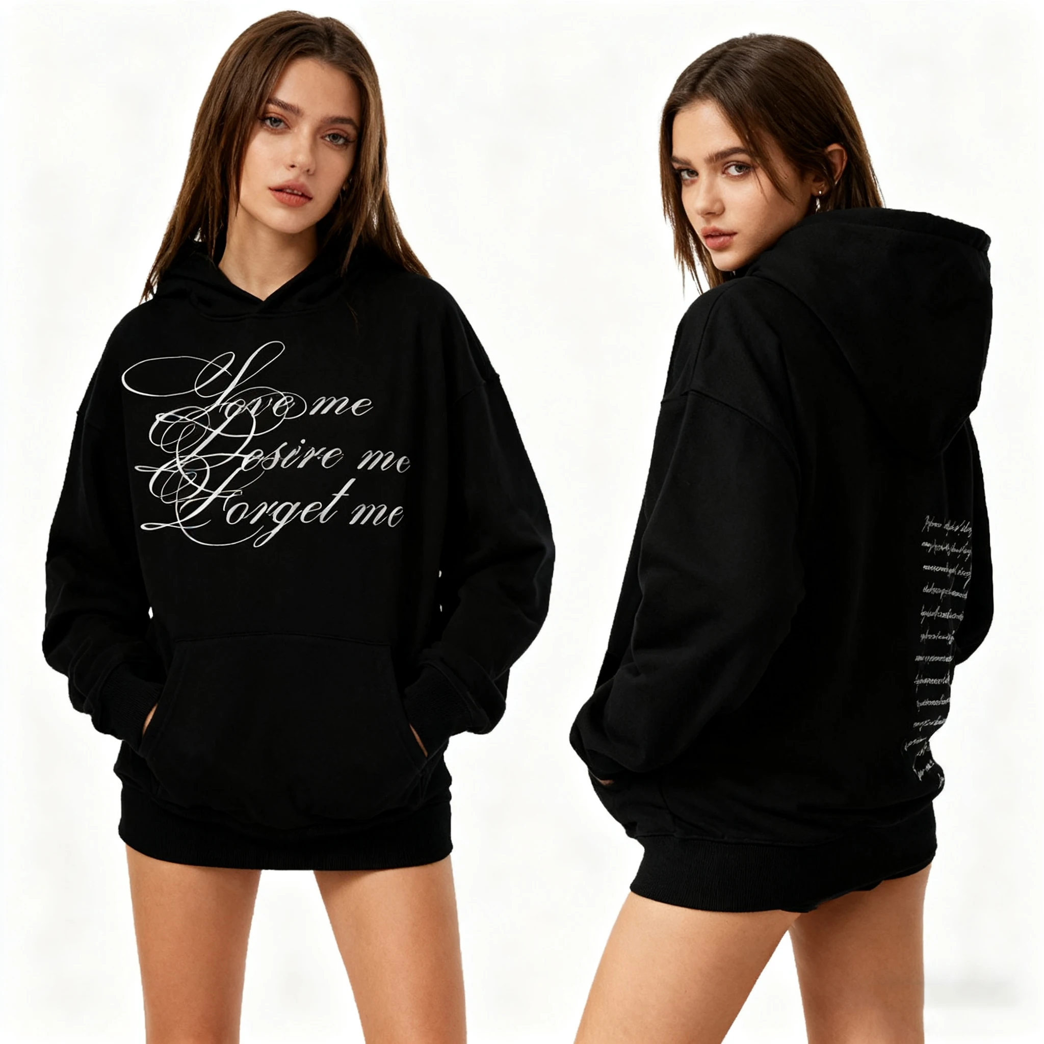 الأوروبية/الأمريكية الساخنة فتاة y2k الشارع الاتجاه ins نمط طويل الأكمام البلوز مقنعين الخريف القوطية الرجعية فاسق المرأة البلوز