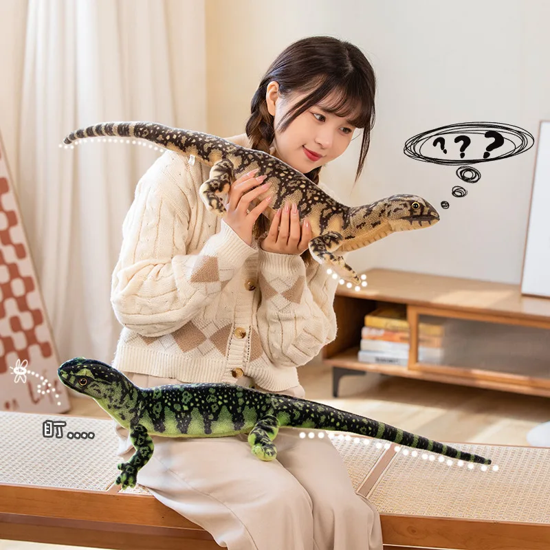 

75CM simulation lizard stuffed plush animal toy cold-blooded lizard toy doll children's birthday gift home decoration