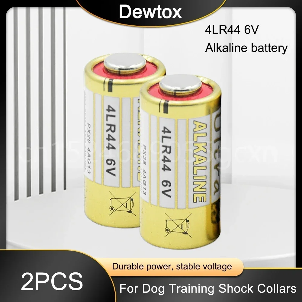 2pcs 6V 4LR44 Alkaline Batteries for Dog Training Shock Collars Beauty Pen A544V 4034PX PX28A L1325 4AG13 544 4A76 Dry Batteries