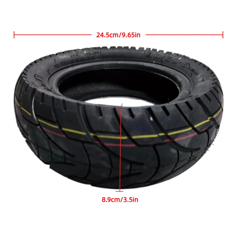 TUOVT 90/60-6 Tubeless Tire for Scooter motorcycle  Widened Wear-Resistant Anti-Skid Vacuum Tyre