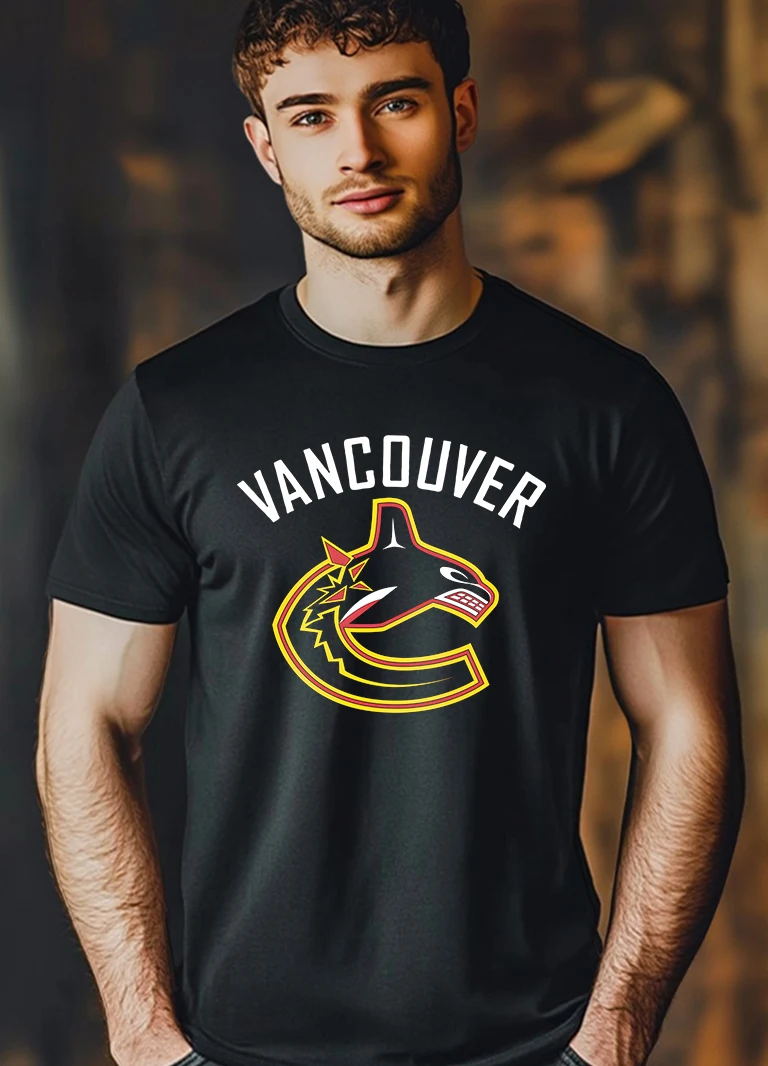 LE LE 2024 Vintage Vancouver Canuck Hockey T Shirt Black Unisex Reprint TK5158 graphic t shirts men clothing