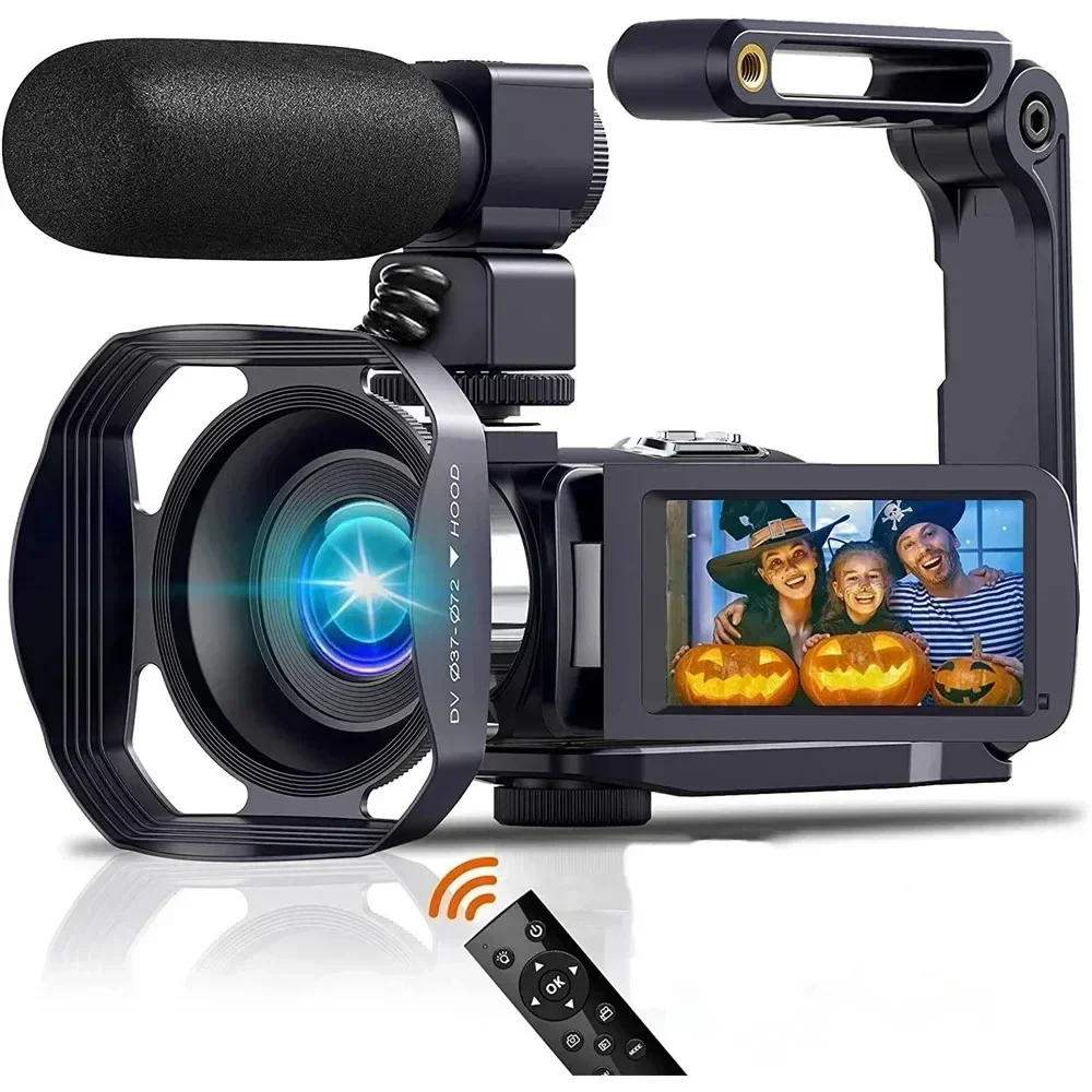 4K Camcorder for Photography 48MP WiFi Livestream Camcorder 18X Digital Zoom Vlogging Video Camera for YouTube with Touch Screen