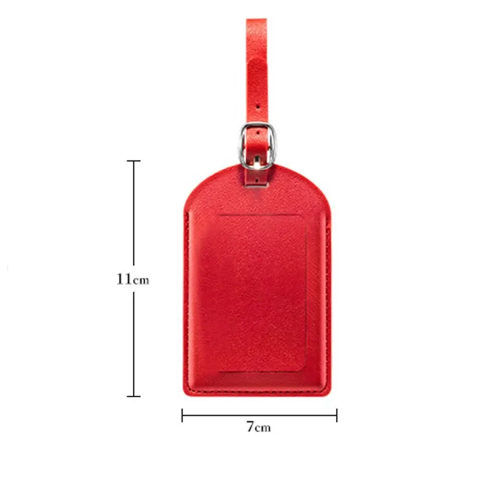 High Quality PU Leather Luggage Tags Anti Loss Durable Baggage Boarding Bag Tag Creative Travel Accessories Men