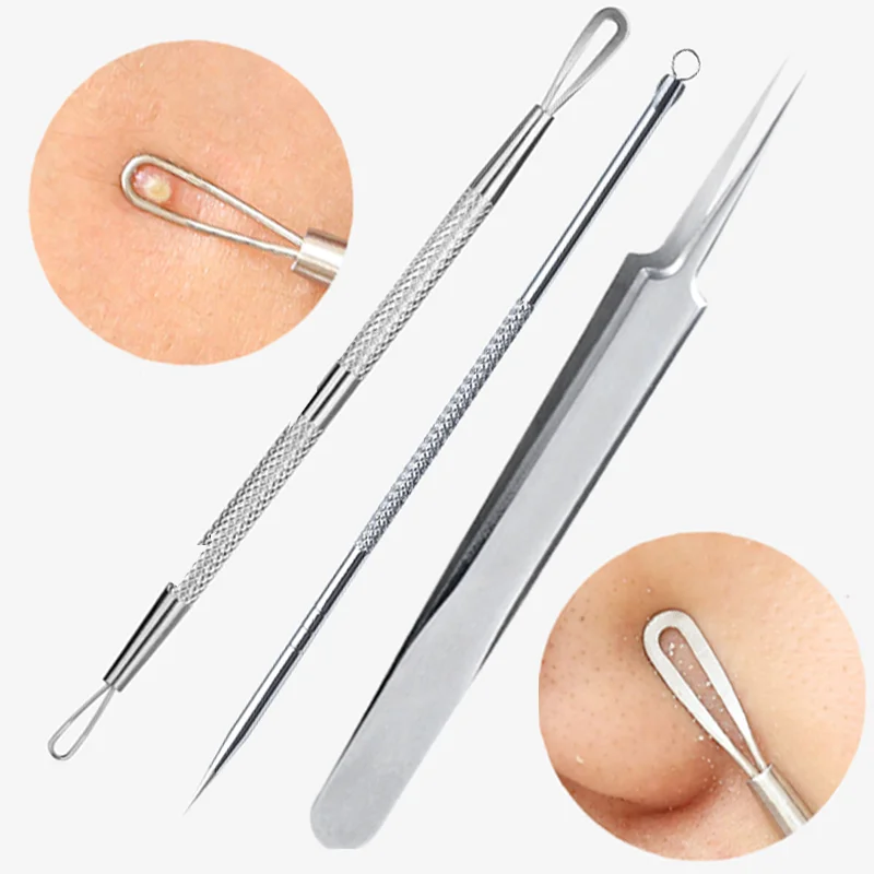 Extra Fine Cellular Acne Blackhead Tweezers Facial Beauty Remove Acne Needle Tools Pimple Extractor Skin Care Whitehead Removal