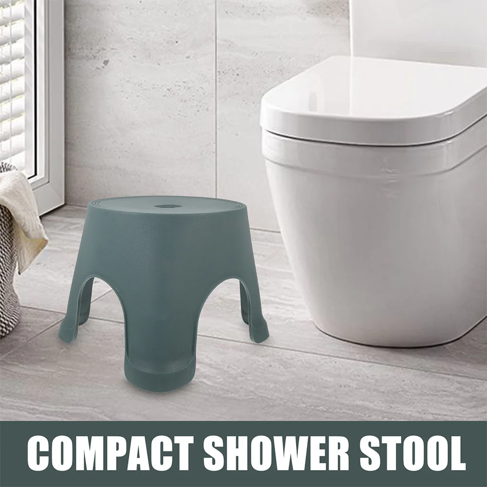 مقعد صغير مصنوع من مادة البولي بروبيلين، تصميم غير قابل للانزلاق، دش ثابت، تدريب على المرحاض، مدمج لطيف، حمام مكتب منزلي