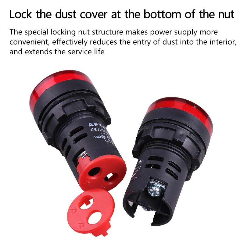 LED power supply operation indicator signal light AD16-22DS/220/24/12/380V electrical box small 16-hole