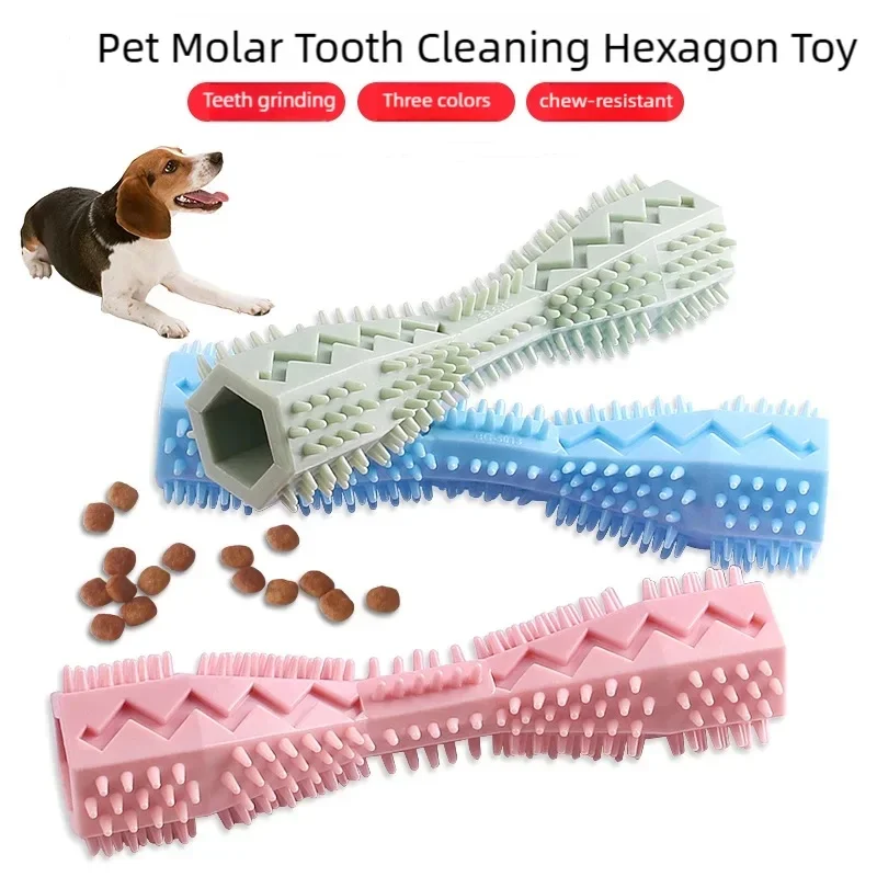 Dog Teething Chew Stick Bite Resistant Leak Proof Food Toy Fun Puppy Teether Dental Cleaner Chew Toys For Small Medium Dogs