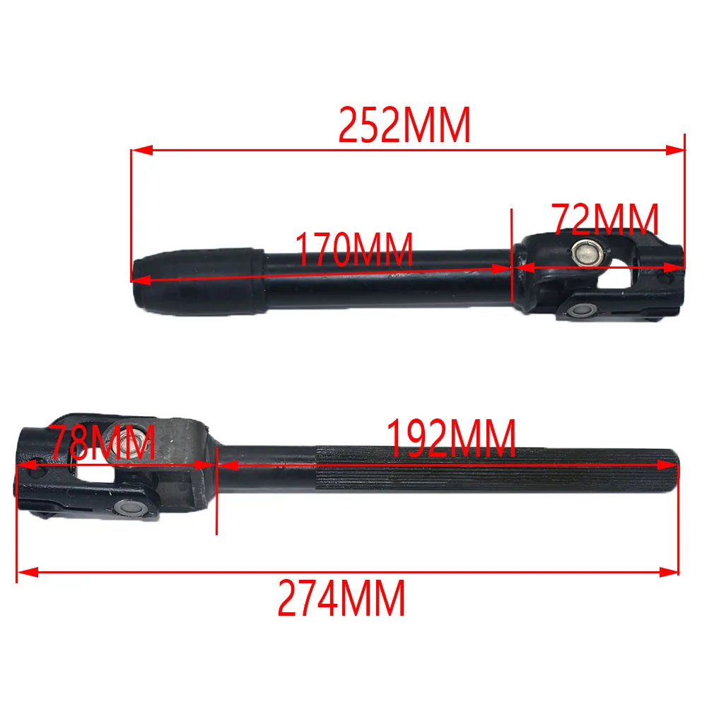 330mm/350MM 19mm Power Steering Gear Shaft Rack Pinion Knuckle Go Kart chinese ATV Quad Golf Cart 4 wheel spare parts