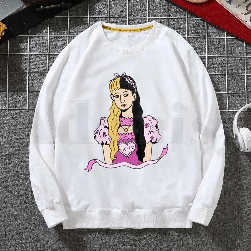 Melanie Martinez Kpop Summer Graphic Aesthetic Hoodies Sweatshirt Print Trend Mens Clothes Hip-Hop Male Crewneck Hoodies Men