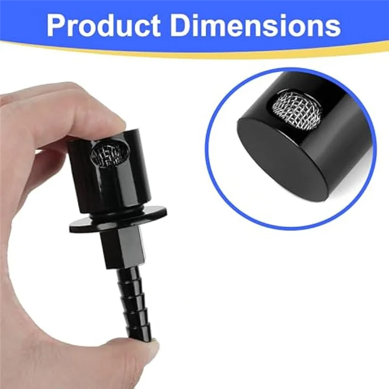 Automotive Fuel Tank Vent Roll Over Valve Remote Breather External Check Valve For Off-Roads ATV UTV 5/16 Hose Barb Fitting