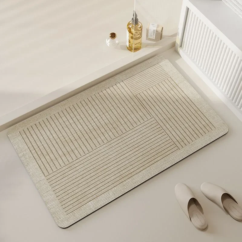 Wabi Silent Wind Diatom Mud Absorbent Floor Mat Quick Drying Household Bathroom Toilet Non-slip Foot Mat Soft Mat at the Door