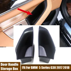 Car Door Storage Box Fit For BMW 5 Series G30 2017 2018 Door Both Side Handle Storage Boxes Phone Tray Interior Car Accessories
