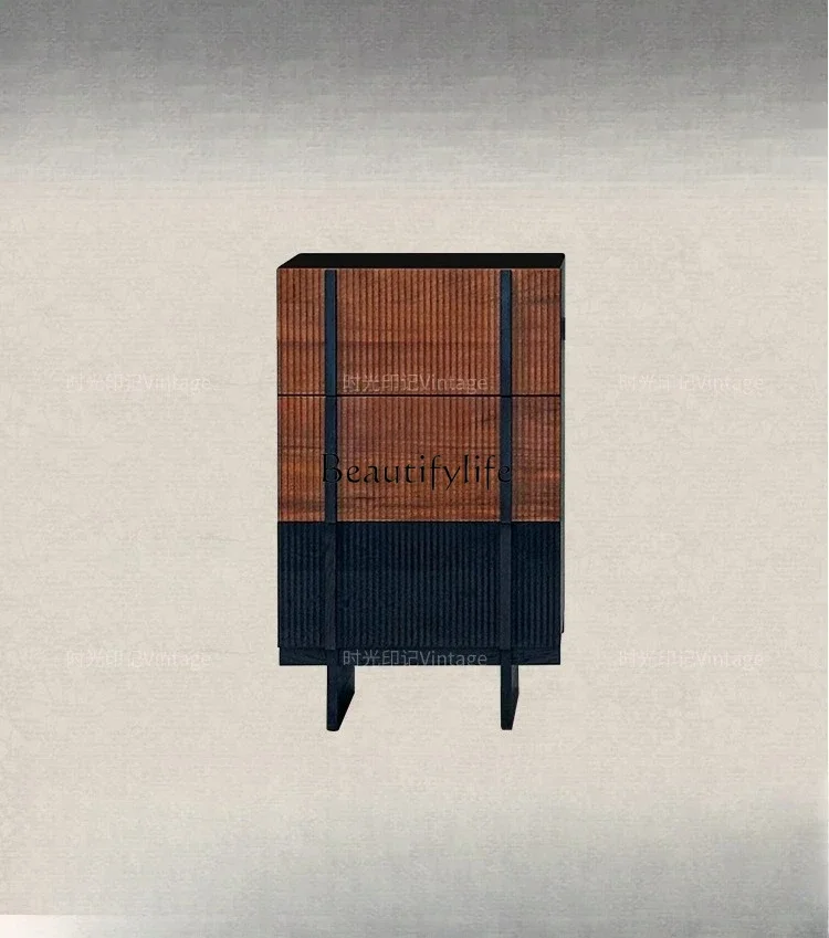 

LXСредневековый шкаф с тремя ведрами из цельного дерева, гостиная у стены, двухцветный шкафчик для храненияSSS