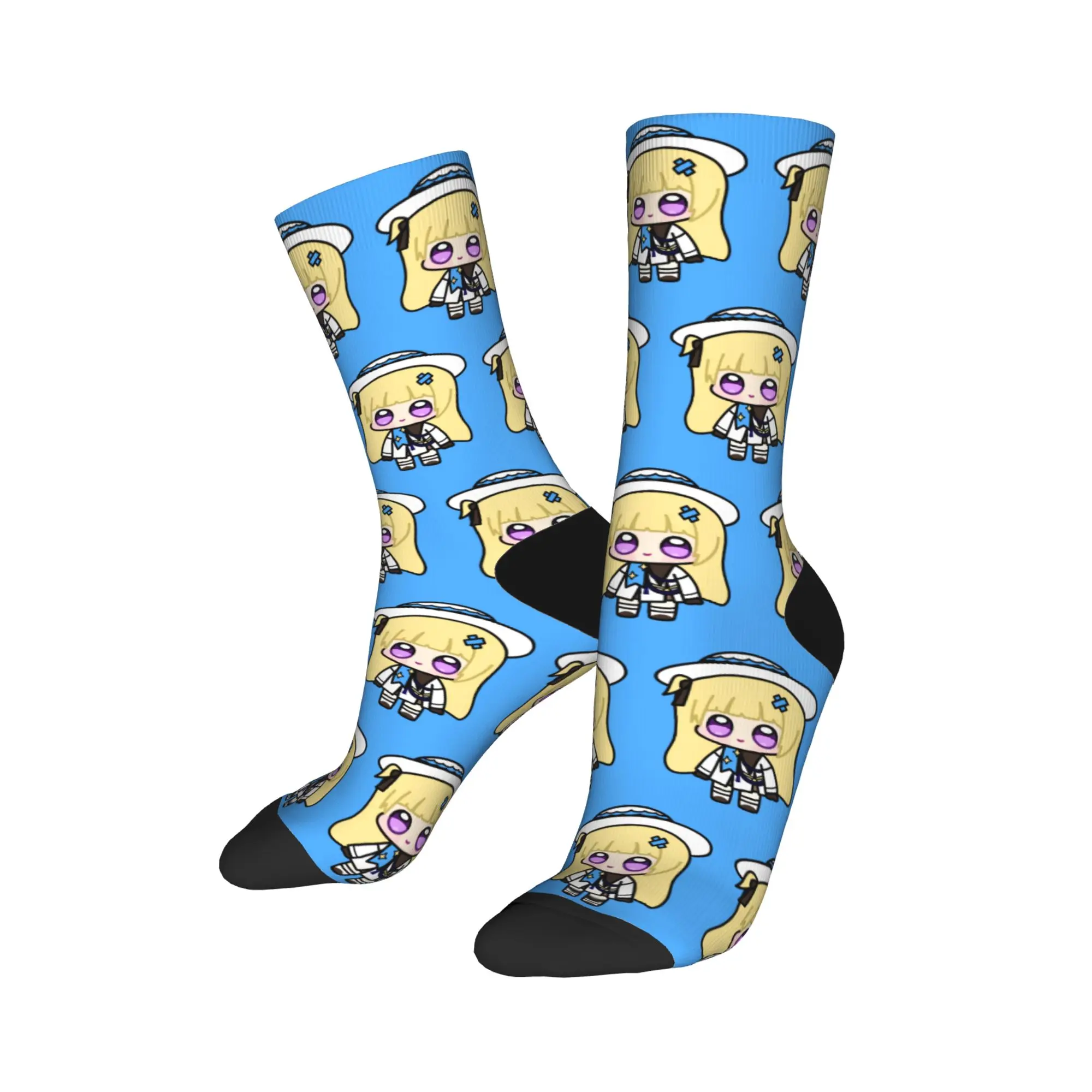 Winter Warm Colorful Unisex Wuthering Waves Phoebe Chibi Socks  Breathable Middle Tube Socks