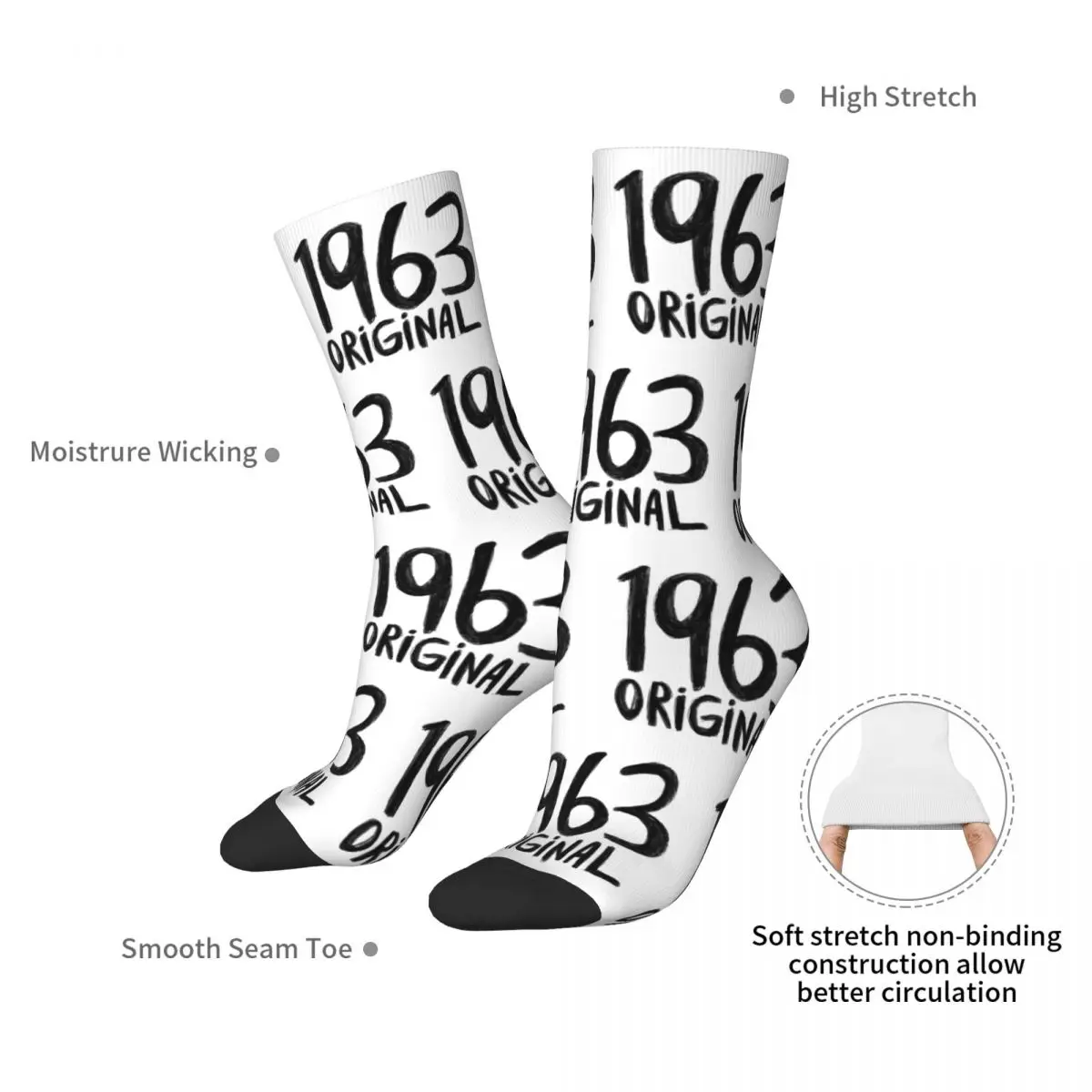 1963 오리지널, 1963년 탄생, 탄생연도 1963 양말 하라주쿠 땀 흡수 스타킹 올 시즌 롱삭스 액세서리