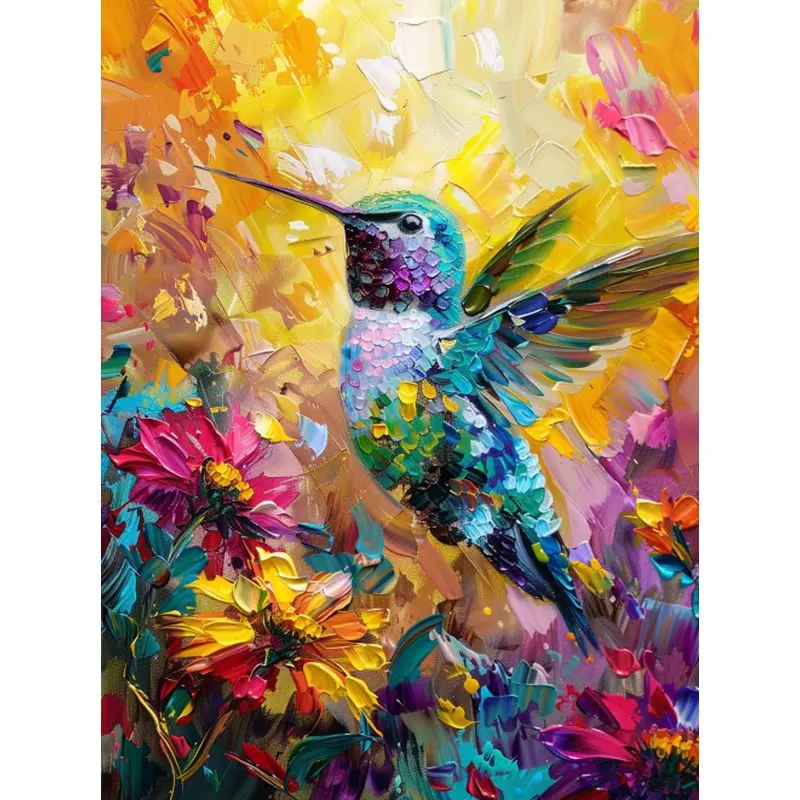 GATYZTORY Magpie DIY Digital Oil Painting By Numbers Paint Drawing Coloring Number Canvas Hand Painted Wall Decor Picture