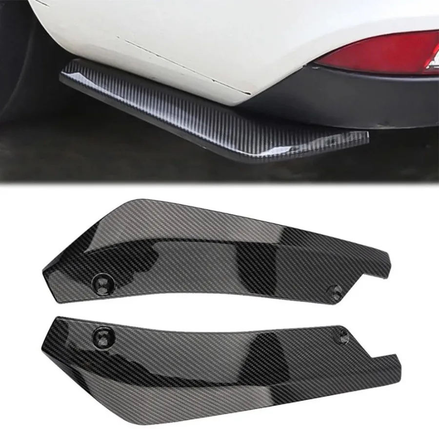 

2X Car Acesssories Bumper Strip Lip Spoiler Diffuser Splitter Scratch Protector Carbon Fiber Look Winglets Side Skirt Extension