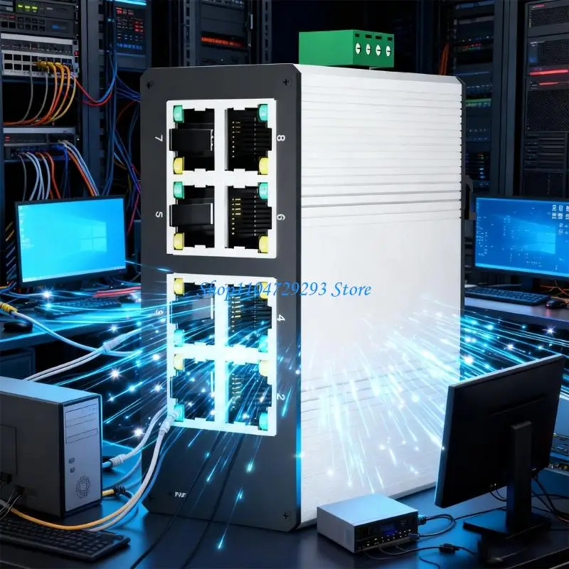 Y2GD ملف تعريف نحيف 8 منافذ جيجابت إيثرنت مفاتيح إسكان معدني صناعي نقل بيانات سريع بدون طاقة متضمنة