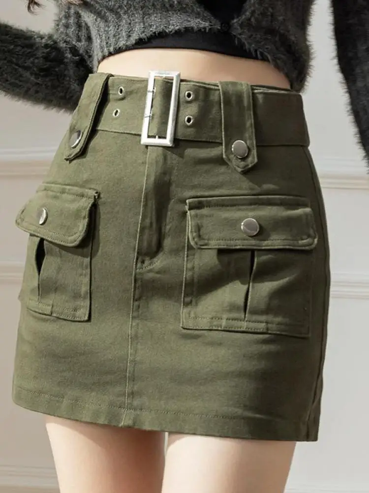 

Korean Fashion Women Solid Denim Sexy Club Versatile Wrap Hip Mini Skirt Summer High Waist Slim Workwear Short Skirt Streetwear