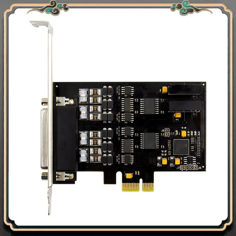 ASMA-Parallel Port DB25 25Pin PCIE Riser Card Pcie X1 17V352 2S RS232/RS485 Communication Control Cards PCI-E Express Cards