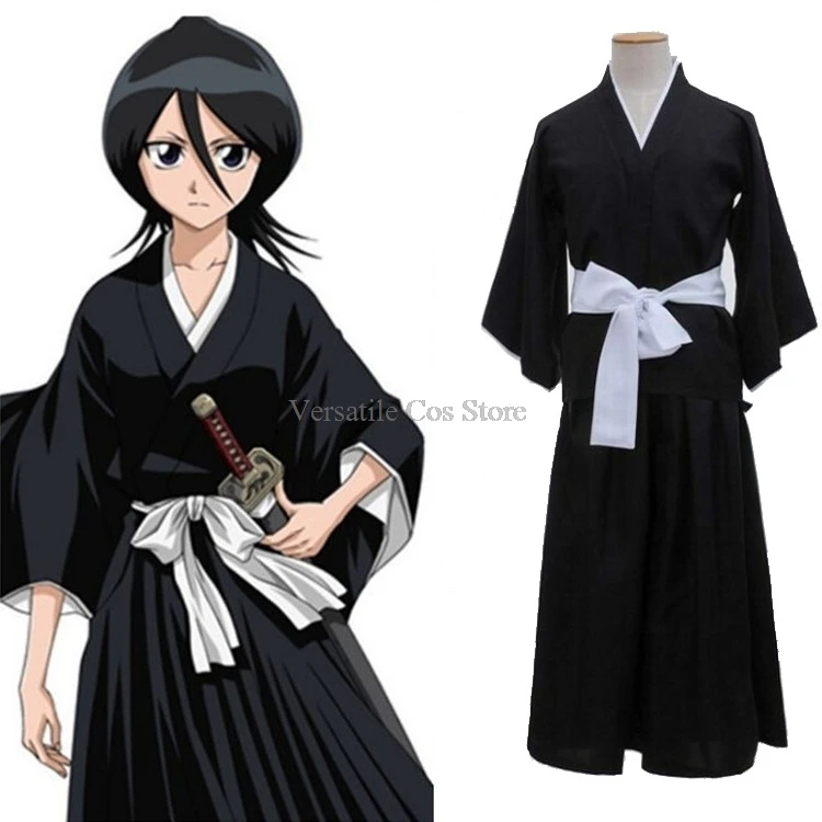 Bleach Kuchiki Rukia costumi Cosplay Kurosaki Ichigo Die Pa Soul Society Shinigami Kimono completo Outfit guerra di sangue di mille anni