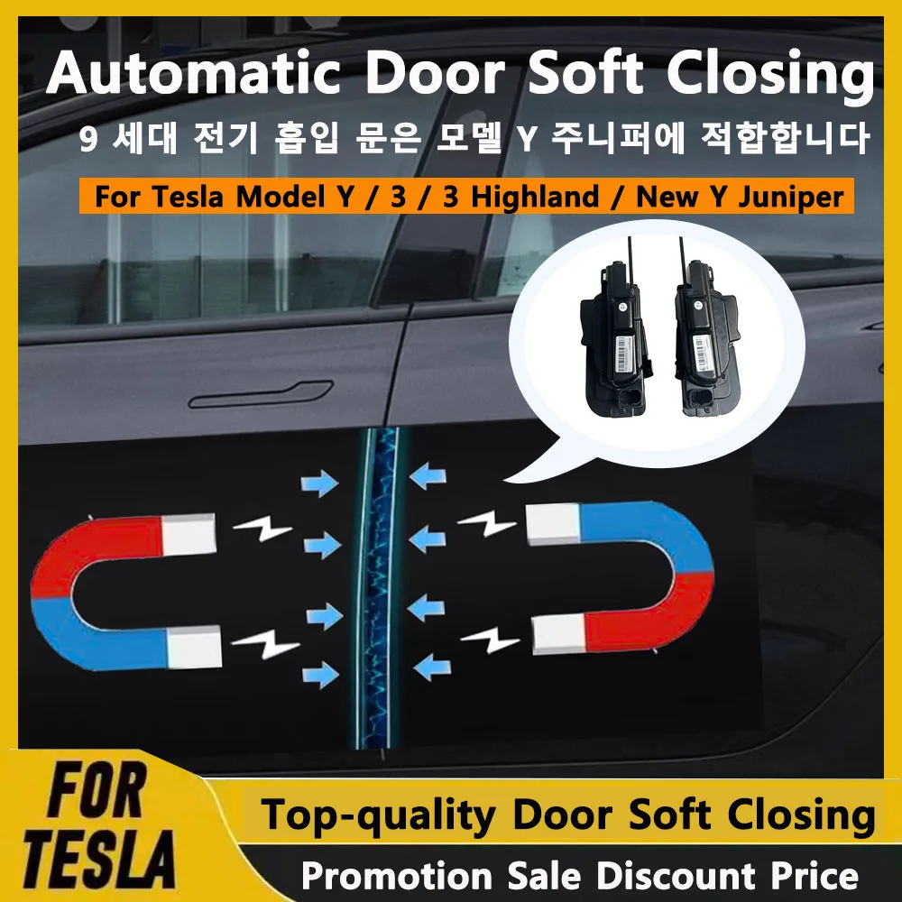 

Automatic Door Soft Closing for Tesla Model 3 Y 3 Highland New Y Juniper 4-Door Anti Pinch Auto Electric Suction Door Softclose