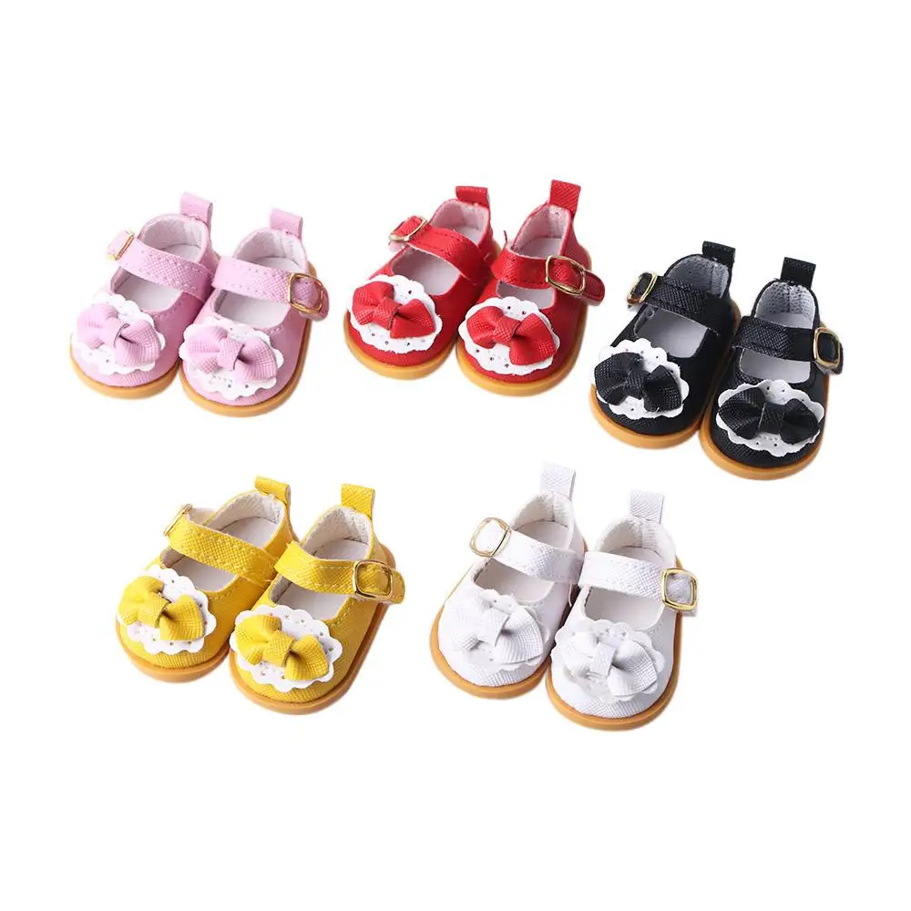 Accessories Kpop Star Bow Decorate Cotton Doll 14 Inches 5.5cm Doll Shoes Doll Leather Shoes Mini Bow Shoes Doll Casual Shoes