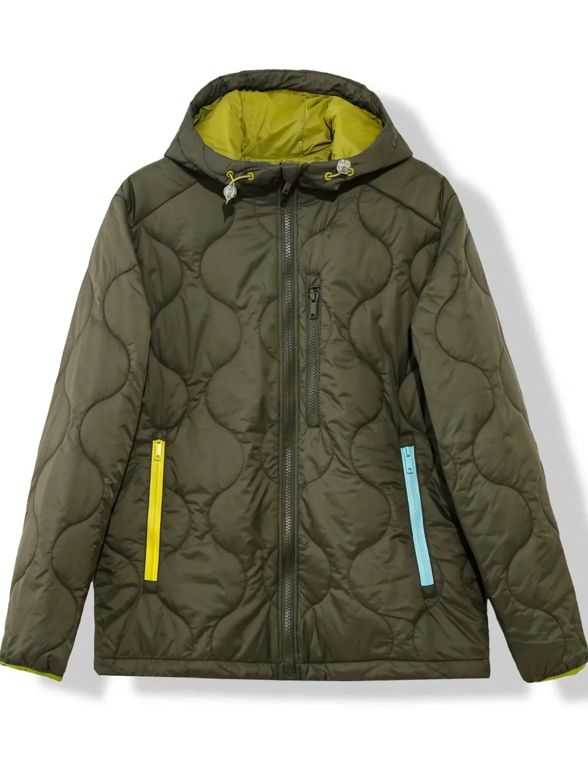 

Outdoor Cotton Jaet Hooded Light Weight Warmth for Couples Men And Women Sli Color Blo Faionable Winter Coat