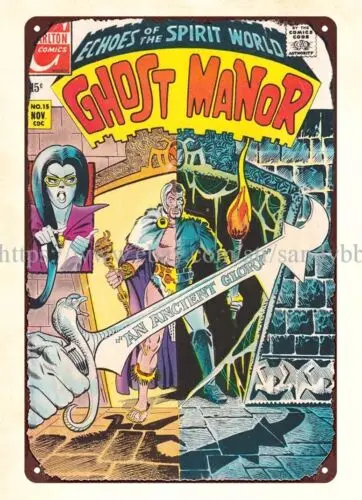 discount wall decor 1970 Ghost Manor Comics horror metal tin sign