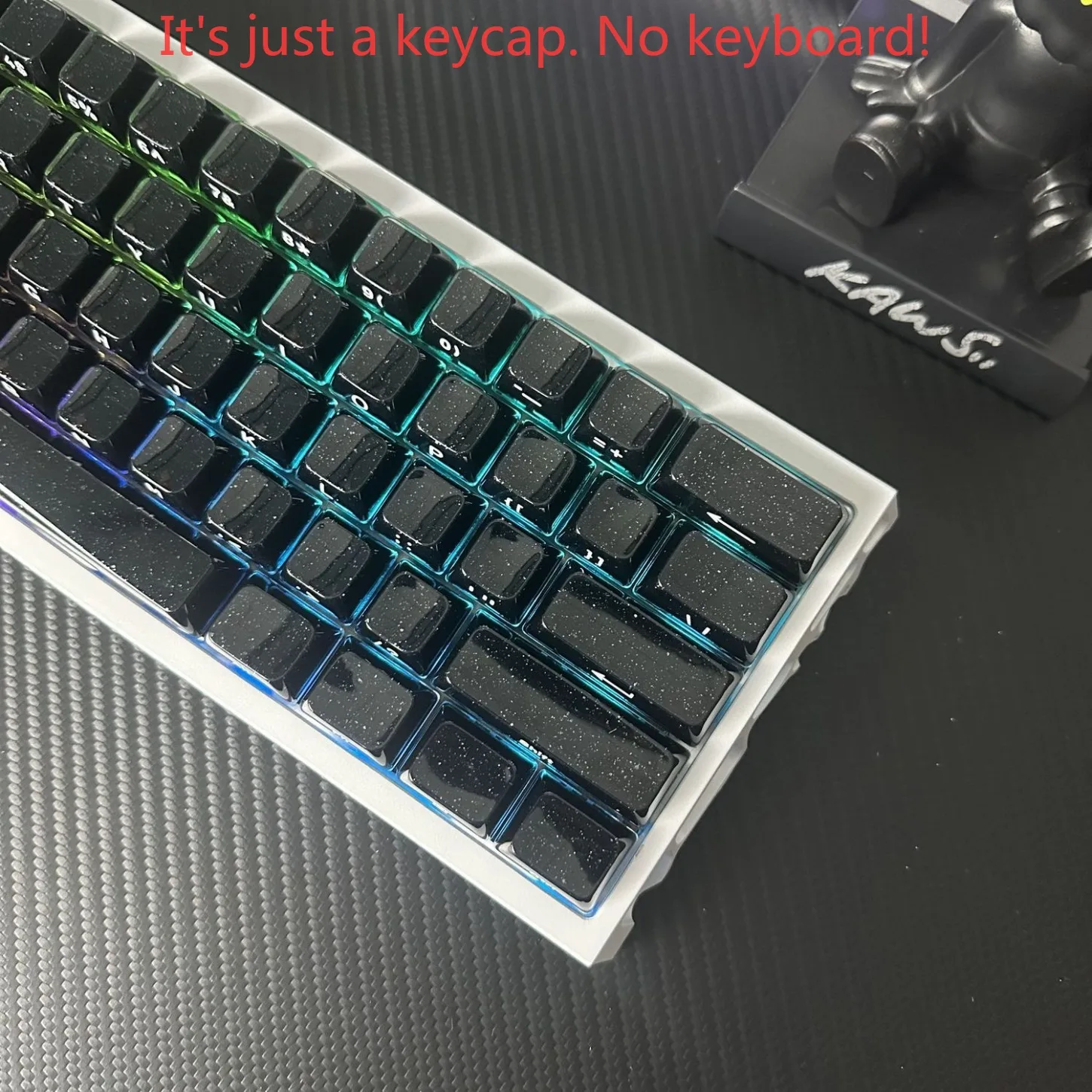 Jelly Crystal Keycap PBT PC 136 Key Glitter Surface 60/64/84/98/108 Gaming Mechanical Keyboard MX Switch