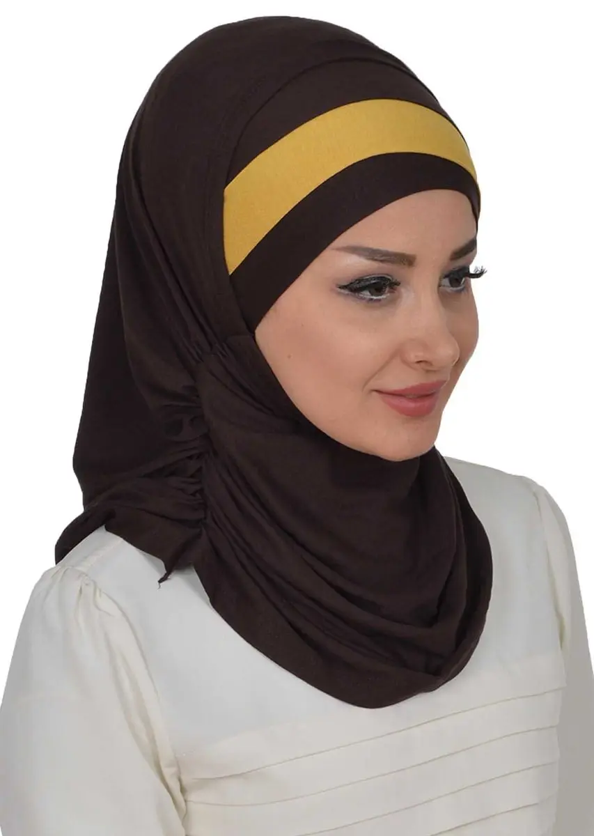 Conjunto de bufanda de hueso de doble color