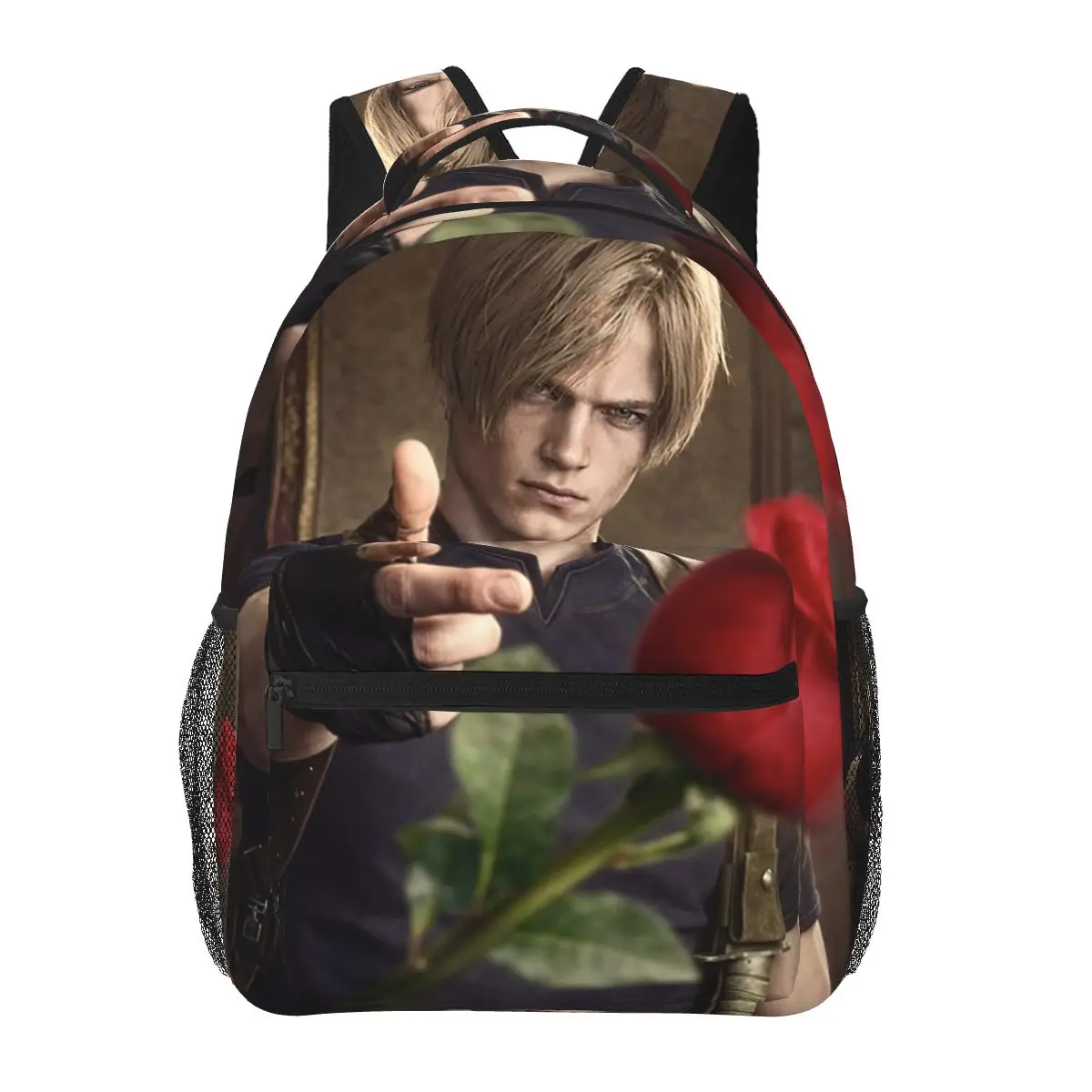 Resident Evils Leon Kennedy Game Student Backpack School Bag Hiking Travel Daypack for Boys Girls Fashion Bookbag Shoulder Bags