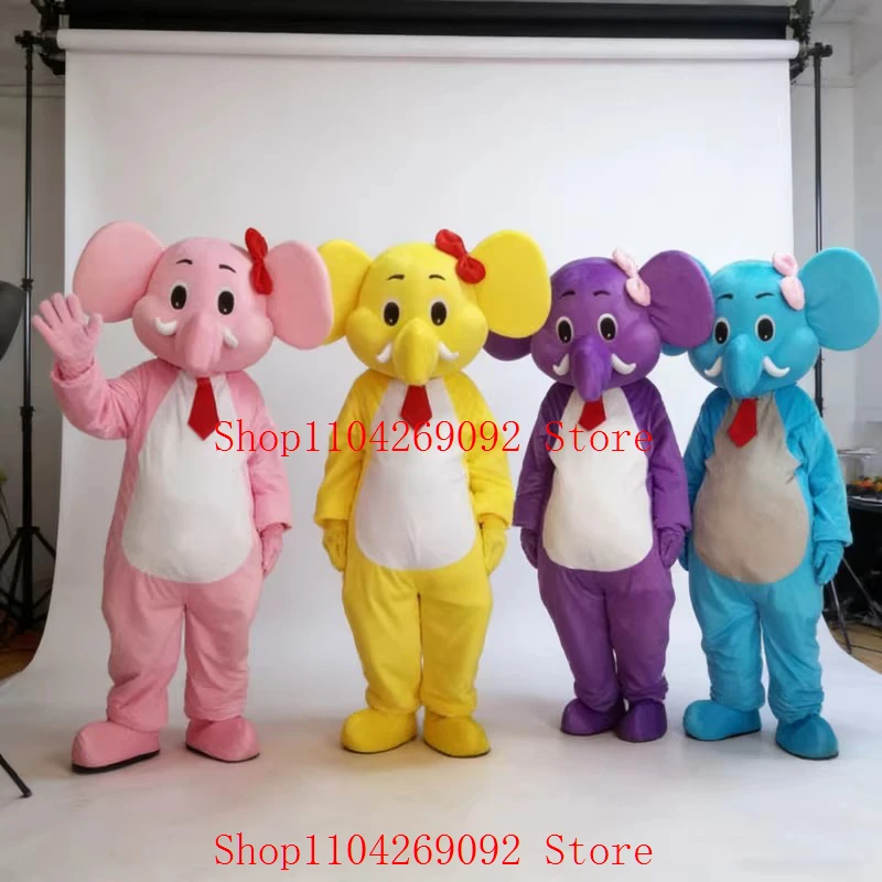 

Cute Cartoon Elephant Mascot Costume Carnival Cosplay Costume Adult Birthday Party Event Suite festival Custom Logo Fast Ship