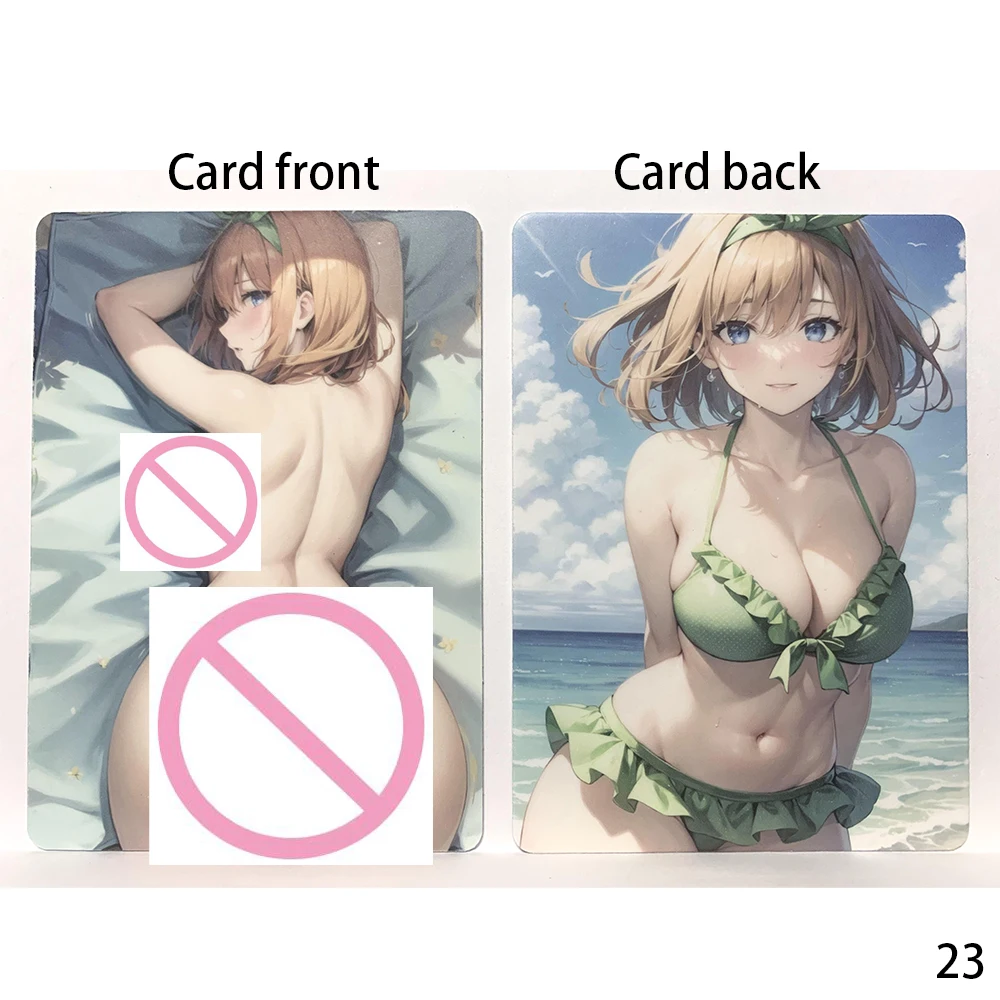 Genshin Impact Kamisato Ayaka Yoimiya Anime Sexy Nude Card Big Breasted Beauty Collection Card Plump Big Butt Boy Gifts 63*88mm