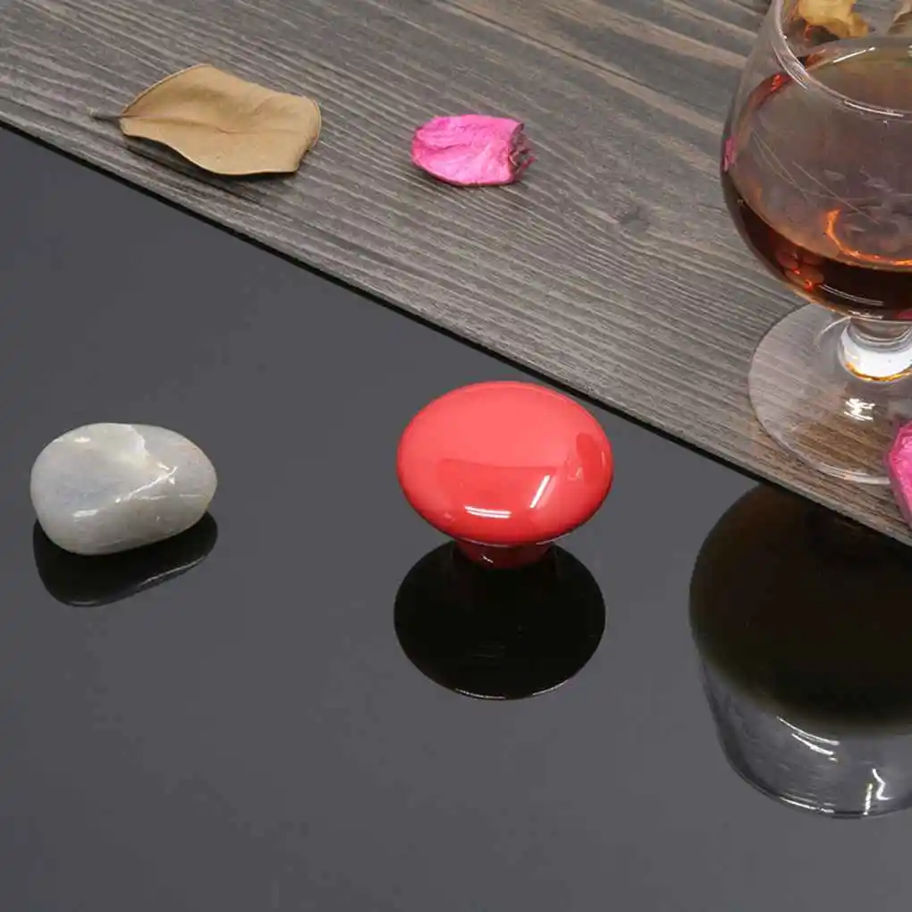 Colorful Ceramics Button Shape Round Handles Pull Knobs for Cabinet Cupboard Wardrobe Drawer Closet Door