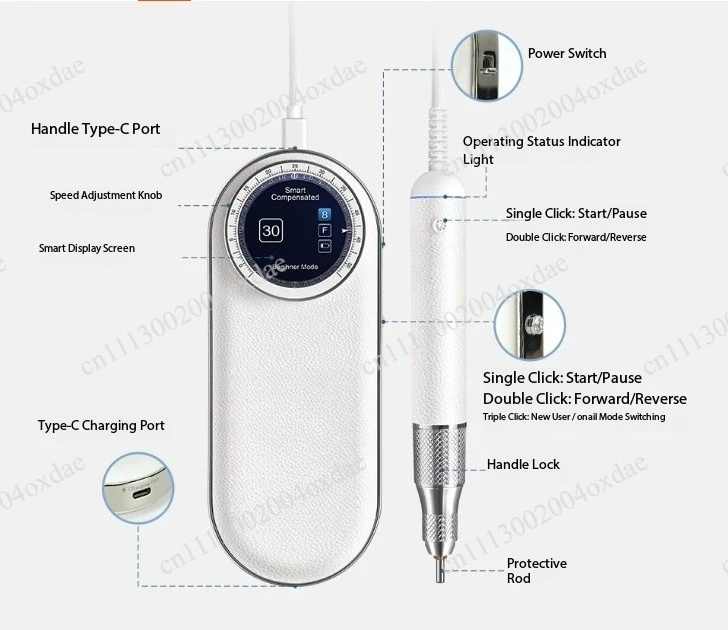 AI nail machine The same sander ProMax nail sander 50,000 speed dustproof and waterproof pre-processing